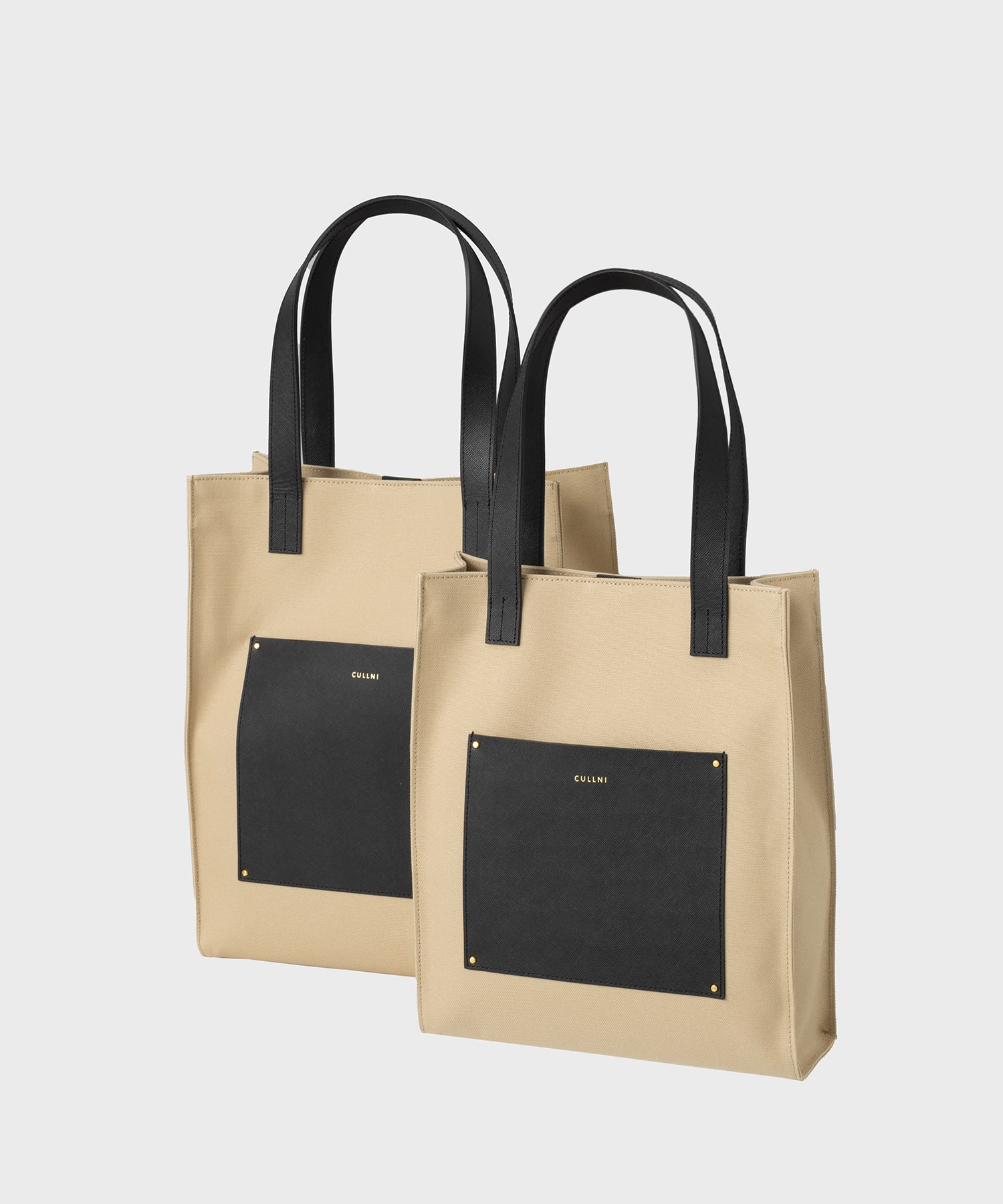 Leather Pocket Canvas Tote | CULLNI