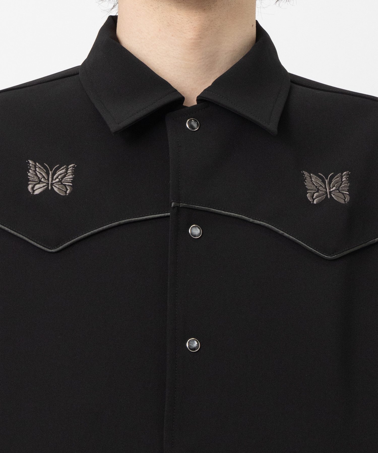 Piping Cowboy Jacket - Poly Double Cloth | NEEDLES