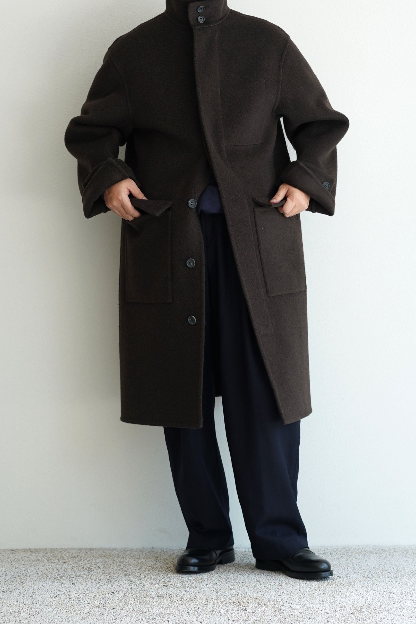 POSTELEGANT ( ポステレガント ) / WOOL REVER STAND COLLAR COAT