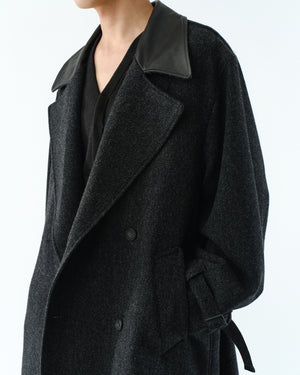 LIGHT TWEED ULSTER COAT .14【TWILL BLACK】 – SUBLATIONS