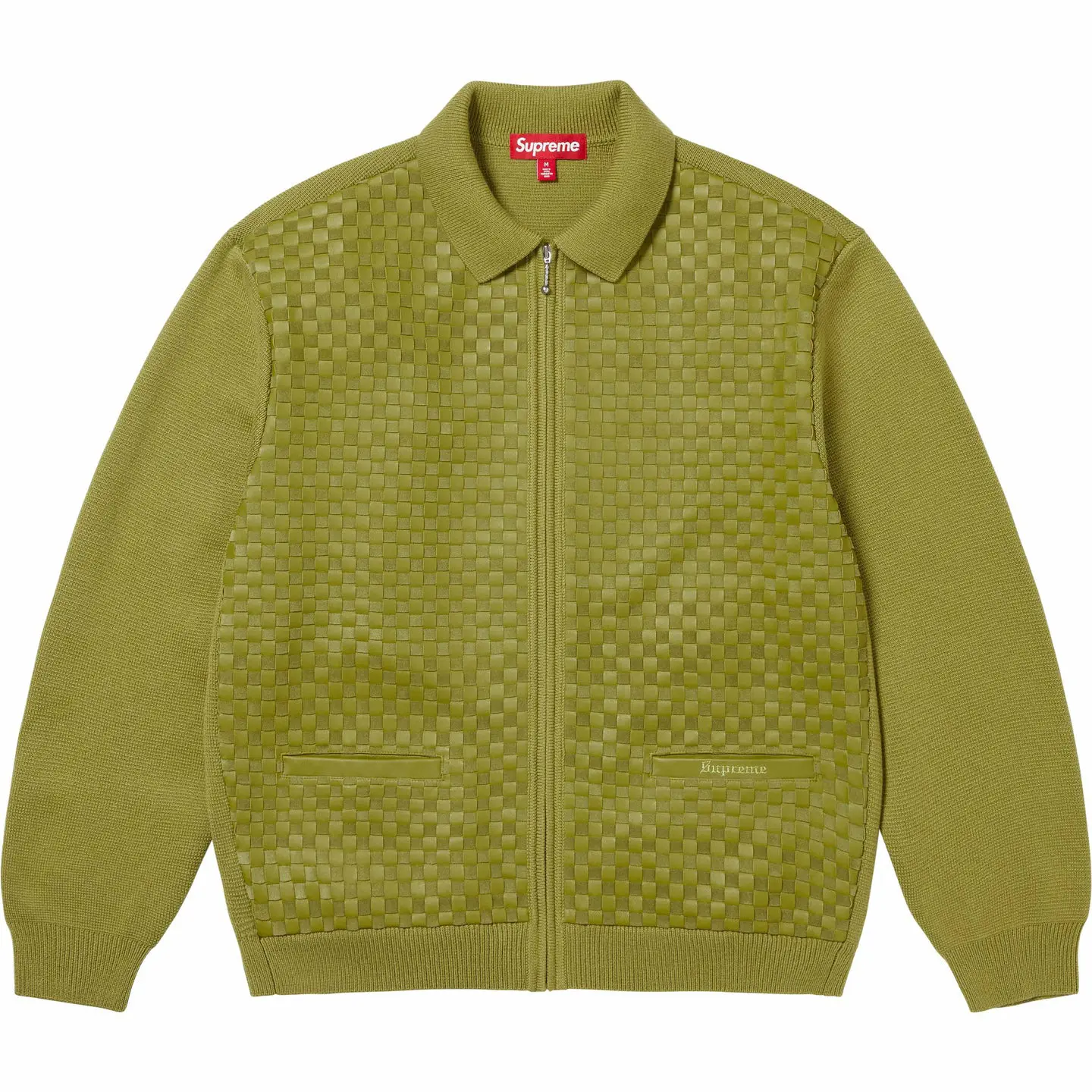 Woven Leather Zip Up Cardigan | Supreme 24fw