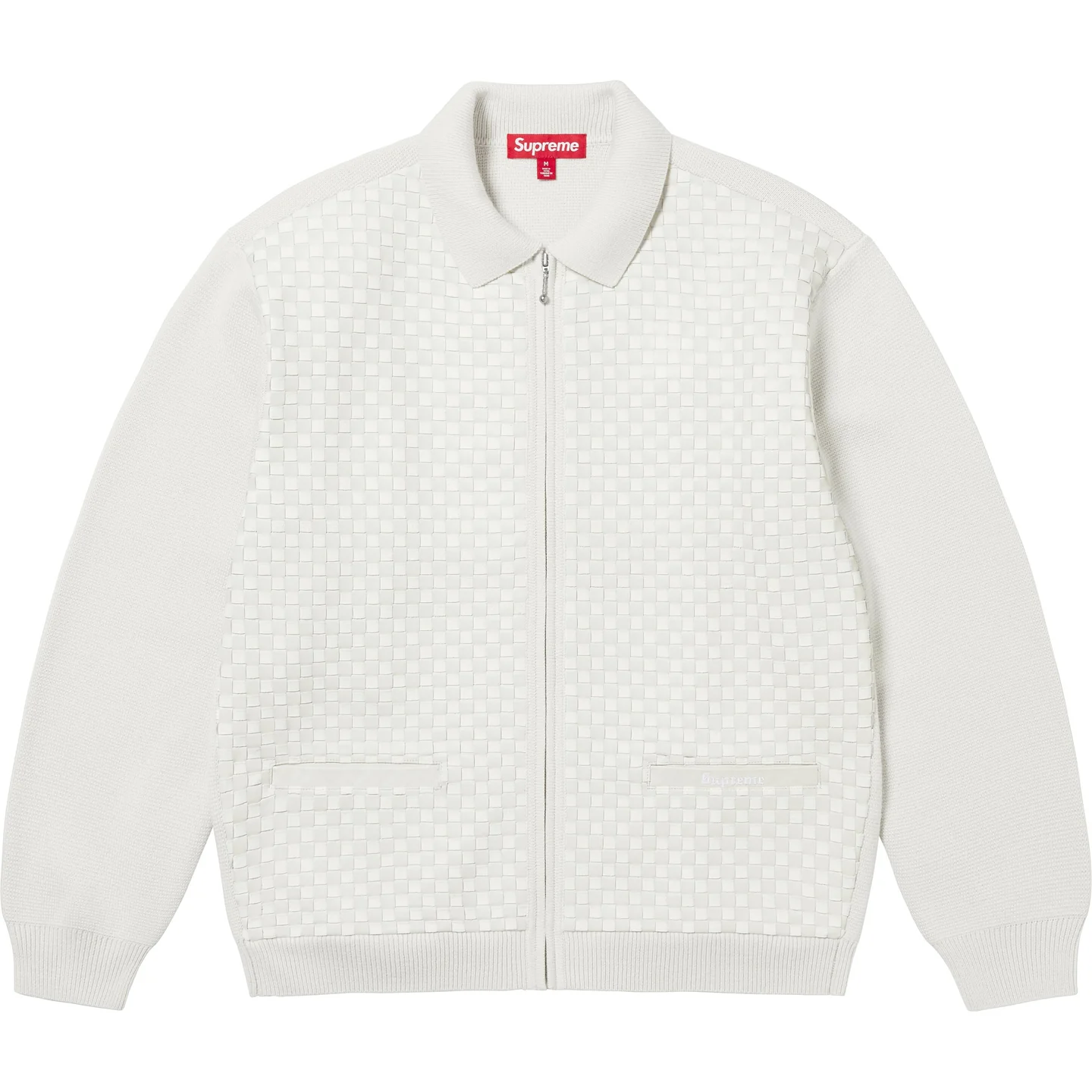 Woven Leather Zip Up Cardigan | Supreme 24fw