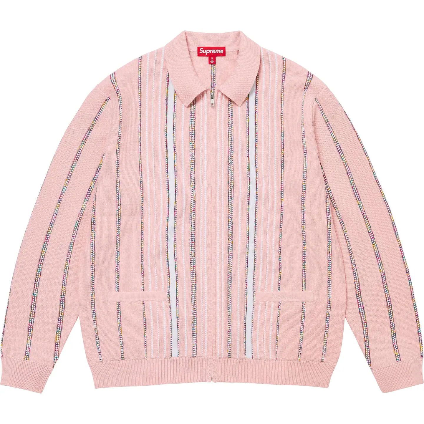 Speckle Stripe Zip Up Cardigan | Supreme 24fw