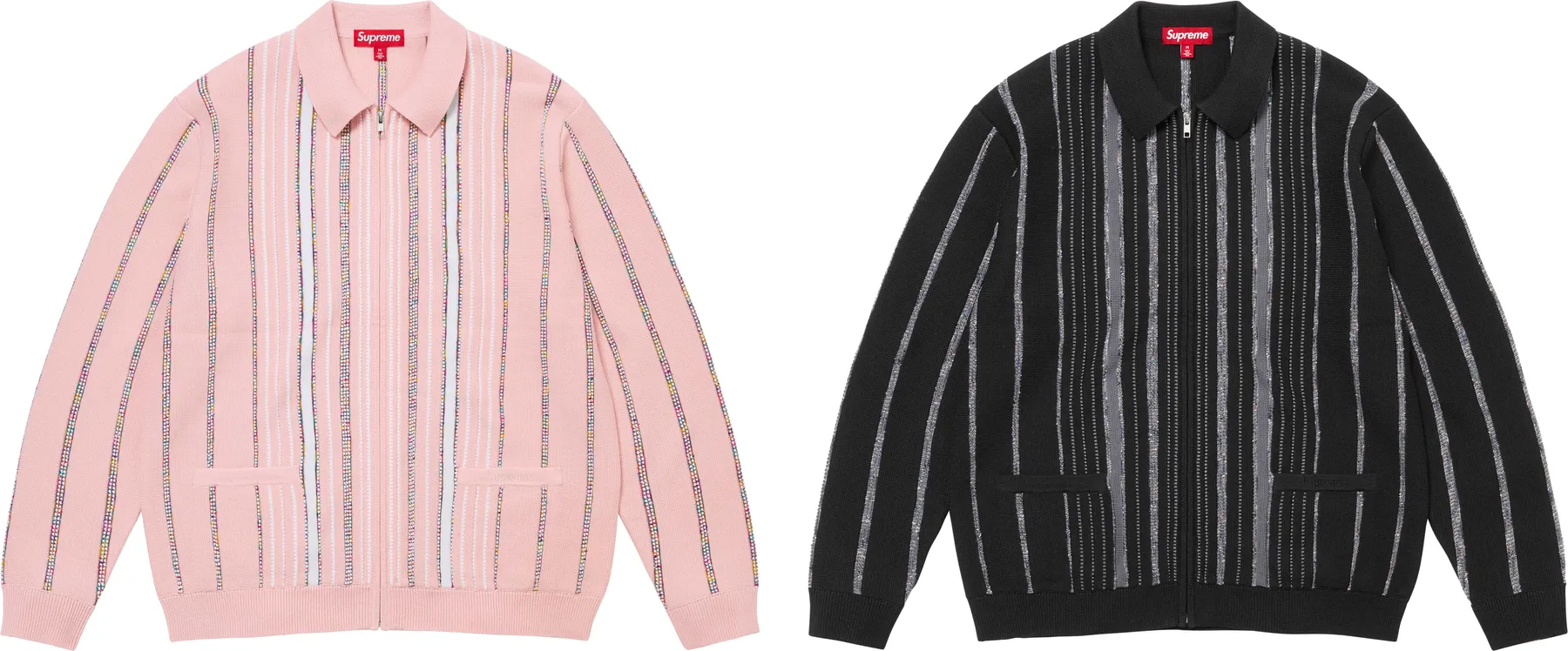 Speckle Stripe Zip Up Cardigan | Supreme 24fw