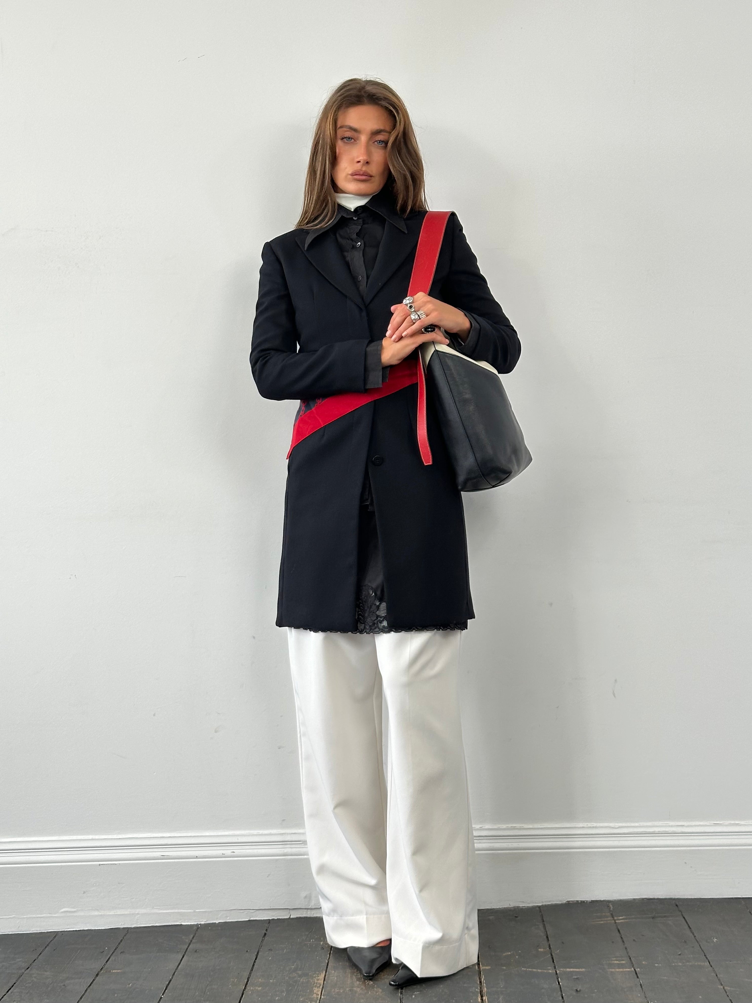 Giorgio Armani Le Collezioni 1990s Pure Wool Single Breasted Coat - S